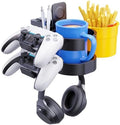 7-in-1 Desk Cup Holder - EURPMASK Organizer with Headphone, Controller Holder, Snack Bucket, and Phone Holder, Clamp-On Desk Accessory with Sturdy Large Storage, Easy to Install, Black by EURPMASKChoosethecolorofeurope