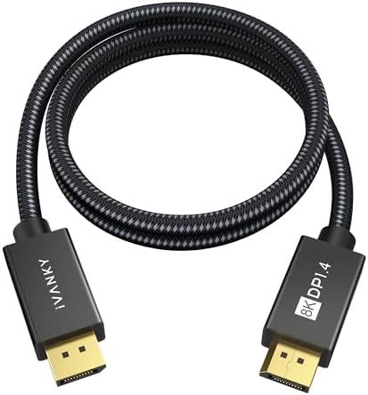 IVANKY 8K DisplayPort 1.4 Cable 3ft, 32.4Gbps High Speed DP to DP Cord by ivanky