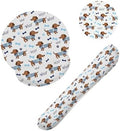 Cute Dachshund Puppy Keyboard Wrist Rest Pad Mouse Pad Set,Ergonomic Mousepad Wrist Support Memory Foam Desk Pad for Gaming Office,Non-Slip Rubber Base Easy Typing for Home Office Computers by Unknown