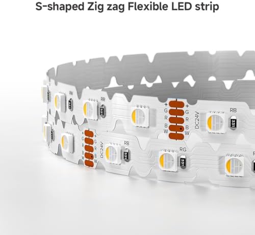 BTF-LIGHTING S Shaped Design RGB+6000K 24V 9.8ft 144LEDs RGBW LED Strip - Image 6