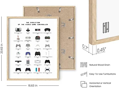 HAUS AND HUES Gamer Wall Decor - Boys Bedroom Posters, Teen Boys Video Game Room Decor, Gaming Poster (Beige Frame, 16x20) - Image 3