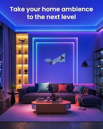 VOLIVO LED Strip Lights for Bedroom 200ft(2 Rolls of 100 ft), Smart Bluetooth RGB Light Strips with App Control & Music Sync, Color Changing LED Lights for Room, Home, Party Decor - Image 2