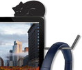 Metal Dog And Cat headphone holder for monitor, Lie cat, Black by Zzbakress
