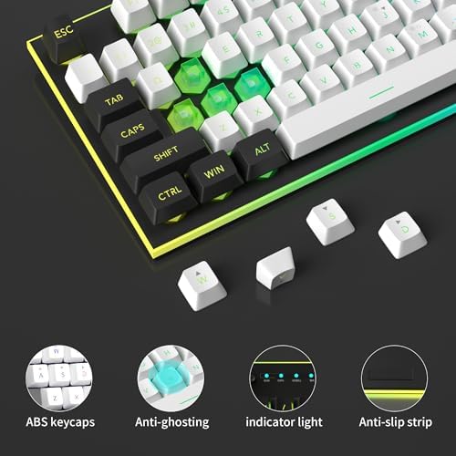 MageGee GT838 Gaming Keyboard and Mouse Combo, 104 Keys RGB Backlit Quiet Wired Keyboards for Laptop PC MAC, with Number Pad, Metal Panel, Anti-Ghosting, White Black - Image 4