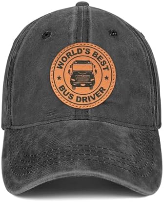 Hat for Men Women, Baseball Cap Gifts for Men Women, Adjustable Cotton Leather Patch Trucker Baseball Cap by Unknown