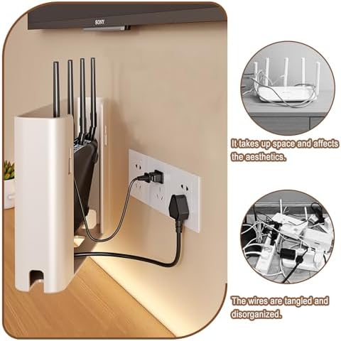 Wall Mounted Metal wall mounts,WiFi Box Hider,White - Image 4