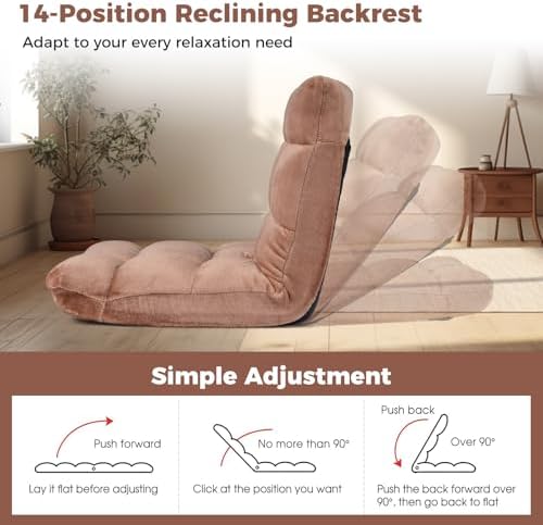 COSTWAY Floor Chair, Video Gaming Chairs with Back Support - Image 5