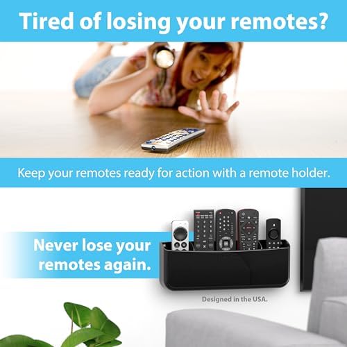 TotalMount Drop-Free Remote Holder – Removable Adhesive Strips – Pro Black - Image 2