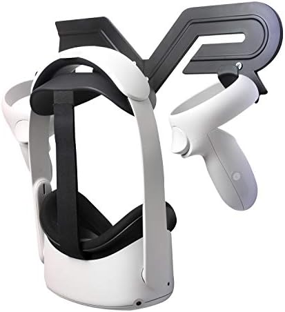VR Headset and Controller Wall Mount Storage Stand Hook Compatible for Meta Quest 3 / Quest 2 / Pro / 1, PSVR 2, Pico 4, Hp Reverb G2, HTC Vive, Cosmos, Elite, Valve Index (Black) by SINWEVR