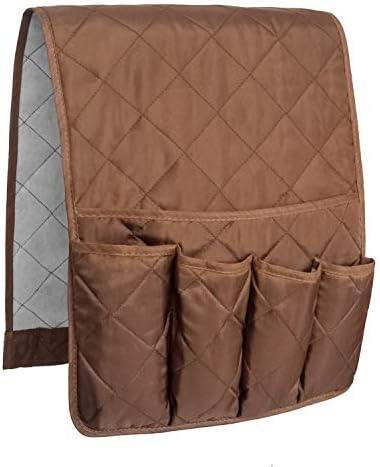 MDSTOP 5 Pockets Remote Control Holder, Magazine Rack, Space Saver Organizer, Draped Over Sofa, Couch, Recliner Armrest - Image 5