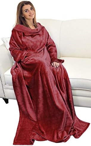 Catalonia Wearable Blanket with Sleeves for Women & Men, Fleece Wrap Throw by Catalonia