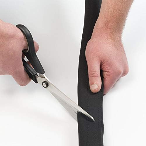 D-Line 39in Reversible Black or White Cable Sleeve, Computer Cord Hider, Organize PC Cables, Neoprene TV Wire Sleeves, Flexible Cord Management, Hide Wires, Hook & Loop - 39in Length - Image 7