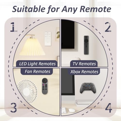Silicone Magnetic Remote Control Holder Wall Mount for TV Fan 6 Pack - Image 6