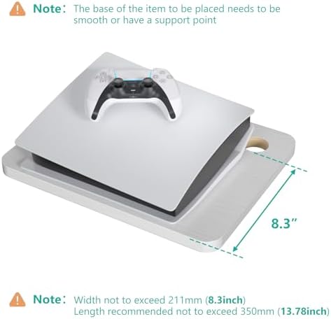 WALI Floating TV Shelf, 3 Tier Projector Shelf for DVD Players, Routers, Game Consoles, Cable Boxes, Living Room Decor Accessories, Wall Mount Shelves Holds Up to 22lbs (CS303NW), 3-Shelf, White - Image 2