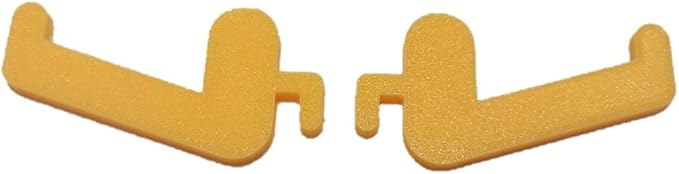 Replacement paid of mounting pegs compatible with IKEA SKADIS PEGBOARD - various colors and models - new 3d printed parts (Yellow, 1 Hook) by Handmade
