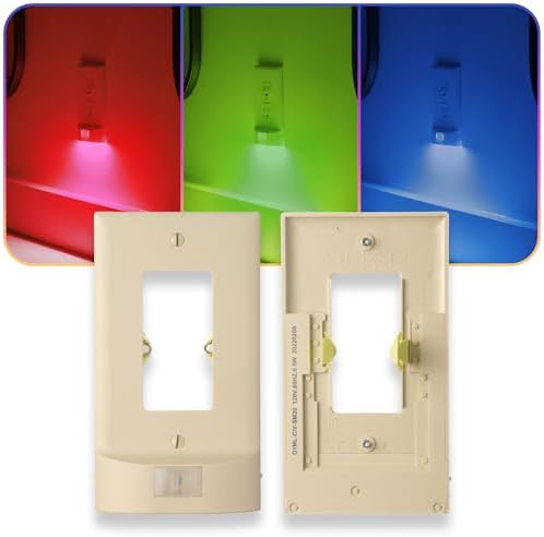 1 Pack - SnapPower Multi-Color GuideLight – Outlet Cover RGB Lights, Customizable Ambient Lighting/Mood Lighting for Home, Kitchen, Gaming Room, Kids Bedroom, Nursery, Holiday Decor (Ivory, Decor) by SnapPower