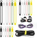 Silicone Cable Ties Reusable, 3 Sizes Cord Organizer Ties by CozyNestMo