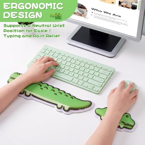 Keyboard Wrist Rest and Mouse Pad Set, Wrist Rest for Keyboard and Mouse - Image 4