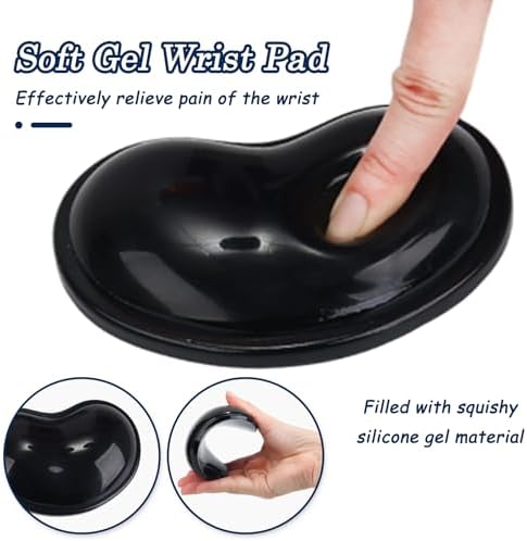 Gel Keyboard & Mouse Wrist Rest Set - Keyboard Wrist Rest Pad & Mouse Support for Office Gaming Pad Computer Laptop Ergonomic Comfortable Pain Relief- Pad Set (Mouse Support Set) - Image 2