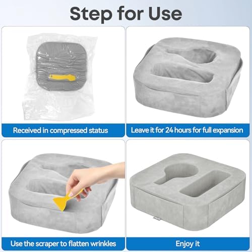 Couch Cup Holder Pillow, Couch Caddy for Drink, Snack, Phone, Remote, Game Controller, Removable and Washable Cup Cozy Pillow, Small Sofa Cup Holder Tray for Bed, Car, Desk, Sofa, Gray - Image 6