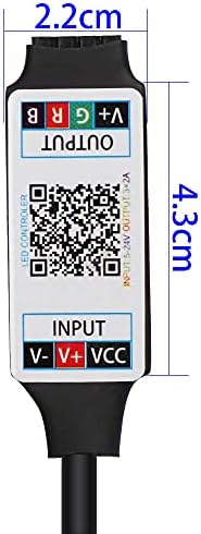 Mini RGB Bluetooth Controller DC 5V 12V 24V Music BT Smart APP Controller Light Strip Control for RGB LED Strip (Mini DC Bluetooth Black) - Image 2