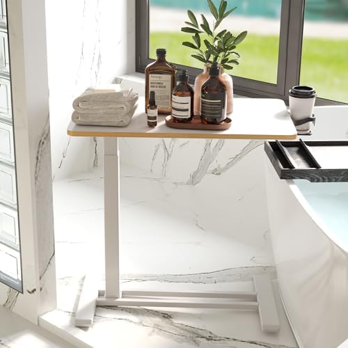 28'' Medical Overbed Bedside Table with Wheels,Rolling Table - Image 7