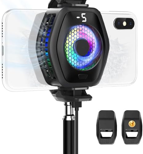 Jremreo 2-in-1 Magnetic & Clip-On Phone Cooler – Semiconductor-Powered Gaming Cell Phone Cooling Fan Radiator for iPhone/Android/iPad/Tablet – Gaming, Video Calls, Live Broadcasting, and Vlog Use by Jremreo