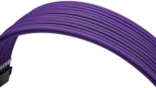 Formulamod Sleeved PSU Cable Extension Kit 18AWG Braided ATX 24-Pin/Dual PCIe 8-Pin/CPU 8-Pin for Mainstream Gaming Builds, with Cable Combs (Purple) - Image 5