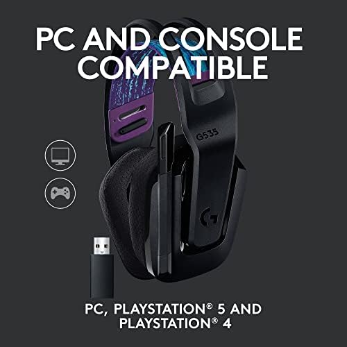 Logitech G535 Lightspeed Wireless Gaming Headset + Yeti GX Dynamic RGB Gaming Microphone with LIGHTSYNC, USB Mic - Black - Image 3