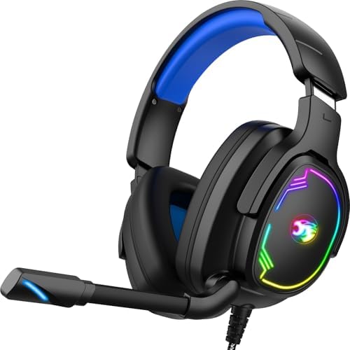 Jimonyer Gaming Headset for PS5 PS4 Xbox Series X|S PC Switch (Blue) by Jimonyer