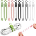 10 Pcs Silicone Cable Ties, Reusable Cord Organizer. by RUGLAMZHIP