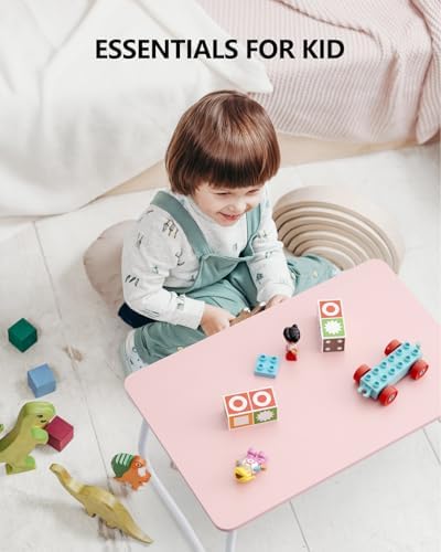 Portable Lap Desk Bed Desk Lap Table Bed Table, Laptop Stand Breakfast Serving Tray, Foldable & Lightweight Mini Table, Lap Tablet Desk for Sofa Couch Floor - - Pink - Image 4