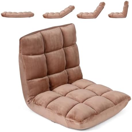 COSTWAY Floor Chair, Video Gaming Chairs with Back Support by COSTWAY