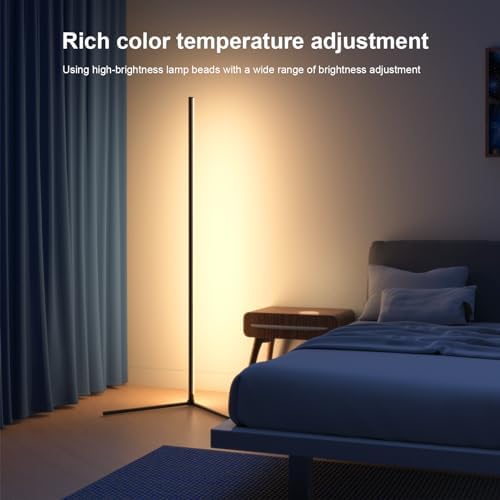 Corner Floor Lamp, 60”Smart RGB LED Floor Lamp with App and Remote Control,High Brightness Led,16 Million Colors, Music Sync, Timer Setting, Mood Lighting,Ideal for Living Rooms, Bedrooms. - Image 6