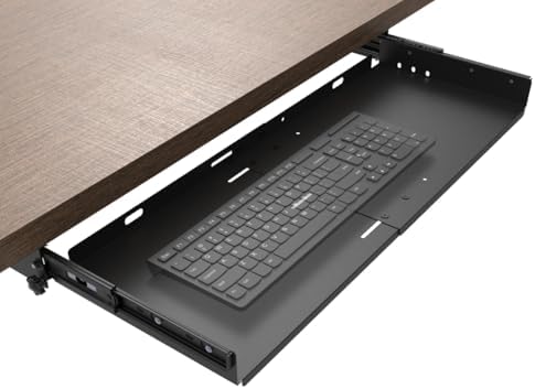 Large Under Desk Slide-Out Keyboard Tray, 27 x 9.8 inch by JINGCHENGMEI