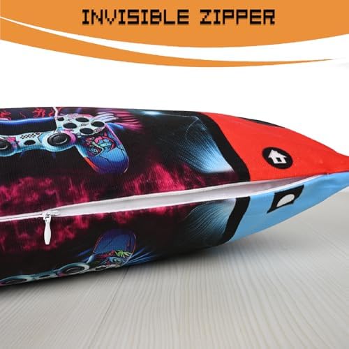 Gamer Gifts for Teen Boys, Gaming Boy Room Decor, Gaming Accessories for Teen Boy, Gamer Pillow Case Flannel Material，20x12 inches -2-Pack ((No Inserts) - Image 4