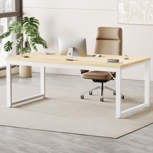 Mericonia 54 Inch Computer Desk, 1" Thick Heavy Duty Office Table by MERICONIA
