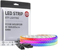 BTF-LIGHTING FCOB COB WS2812B IC RGB LED Strip DC5V 3.2FT 160LED 5mm IP30 by BTF-LIGHTING