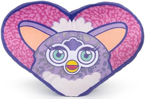 Jay Franco Furby Shaped Decorative Pillow – 17 Inch Kids Ultra-Soft Stuffed Plushie & Cozy Throw Pillow, Official Licensed Product, Purple by JayFranco