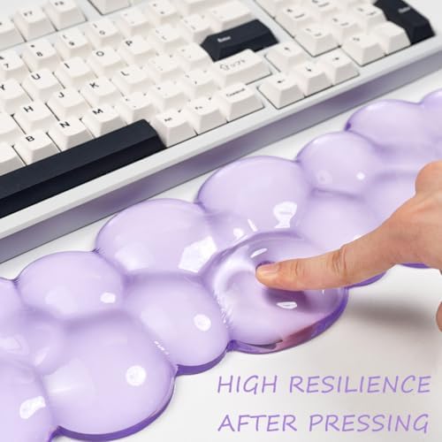 Gel Keyboard and Mouse Wrist Rest, Cloud Wrist Pad for Computer Keyboard | Purple Wrist Support for Keyboard 60%/68%/75%,Cloud Wrist Rest,Keyboard Cushion, Comfort & Support for Typing and Gaming - Image 6