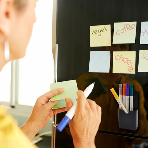 Magnetic Pen Holder 3 Pack, Strong Magnet Dry Erase Marker Organizer with 2 Generous Compartments, Heavy Duty Pencil Cup for Refrigerator Whiteboard Locker, Classroom Office Desk Storage Accessories - Image 6
