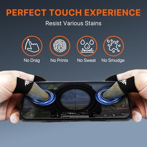 Jwh 12 Pack Mobile Phone Gaming Accessories Thumb Finger Sleeves Storage Box 0.15 Ultra Thin Pure Silver Fiber Silky Sensitive Tip Covers Guantes para Dedales Dedos Gamer Profesionales Pubg Glove - Image 5