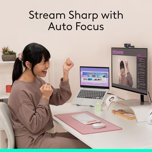 Logitech C922x HD Pro PC Webcam, Full HD 1080p/30fps or 720p/60fps Video, HD Light Correction, Works with Microsoft Teams, Google Meet, Zoom, Nintendo Switch 2’s new GameChat mode, Mac/Tablet- Black - Image 5