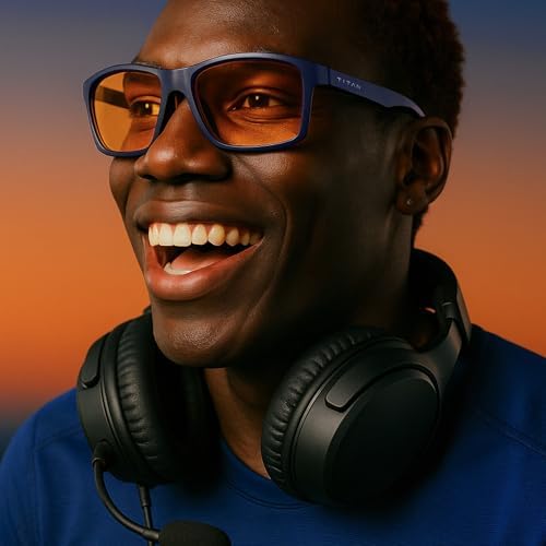 Titan Gaming Glasses, Blue Light Blocking, Night Driving Glasses for Men, Computer Protection, Gift for Gamers - Image 3