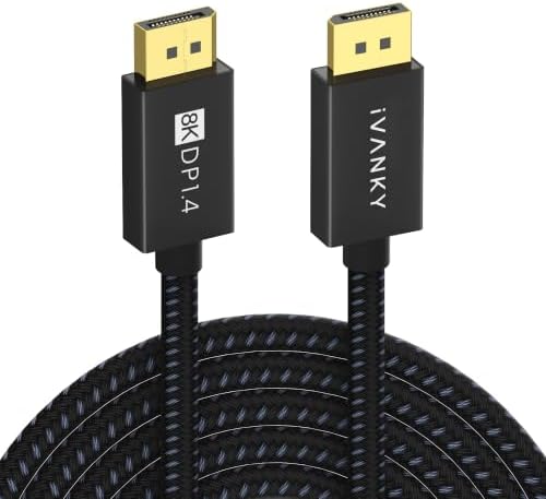 IVANKY DisplayPort Cable 1.4, 8K 32.4Gbps High Speed DP Cable 15ft by ivanky