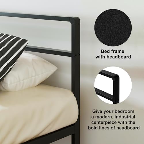 AGXI Full Size Bed Frame with Headboard, 14 Inch Floating Bed with Smart LED Lights and USB Charging Station, Easy Assembly, No Box Spring Needed - Image 4