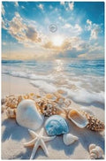 Decorative Light Switch Cover Plate Beach Starfish Seashell 1 Gang No Device Single Blank Outlet Covers Wall Plate Summer Sea Ocean Switchplate Covers Dimmer Faceplate for Bedroom Decor by JOOJIAO