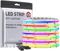 BTF-LIGHTING 24FT WS2811 Smart IC RGB DC24V FCOB COB LED Strip Light by BTF-LIGHTING