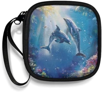 Blue Dolphin Carrying Earphone Case Pouch Storage Bag Holder-Earbud Case Headphones Storage Bag Pouch for Headphone, Bluetooth Keys by Unknown