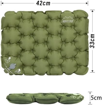 ONTYZZ Inflatable Seat Cushion Lightweight Airplane Seat Cushion | Stadium Seat Travel Cushion for Climbing Hiking Office Airplane - Image 3